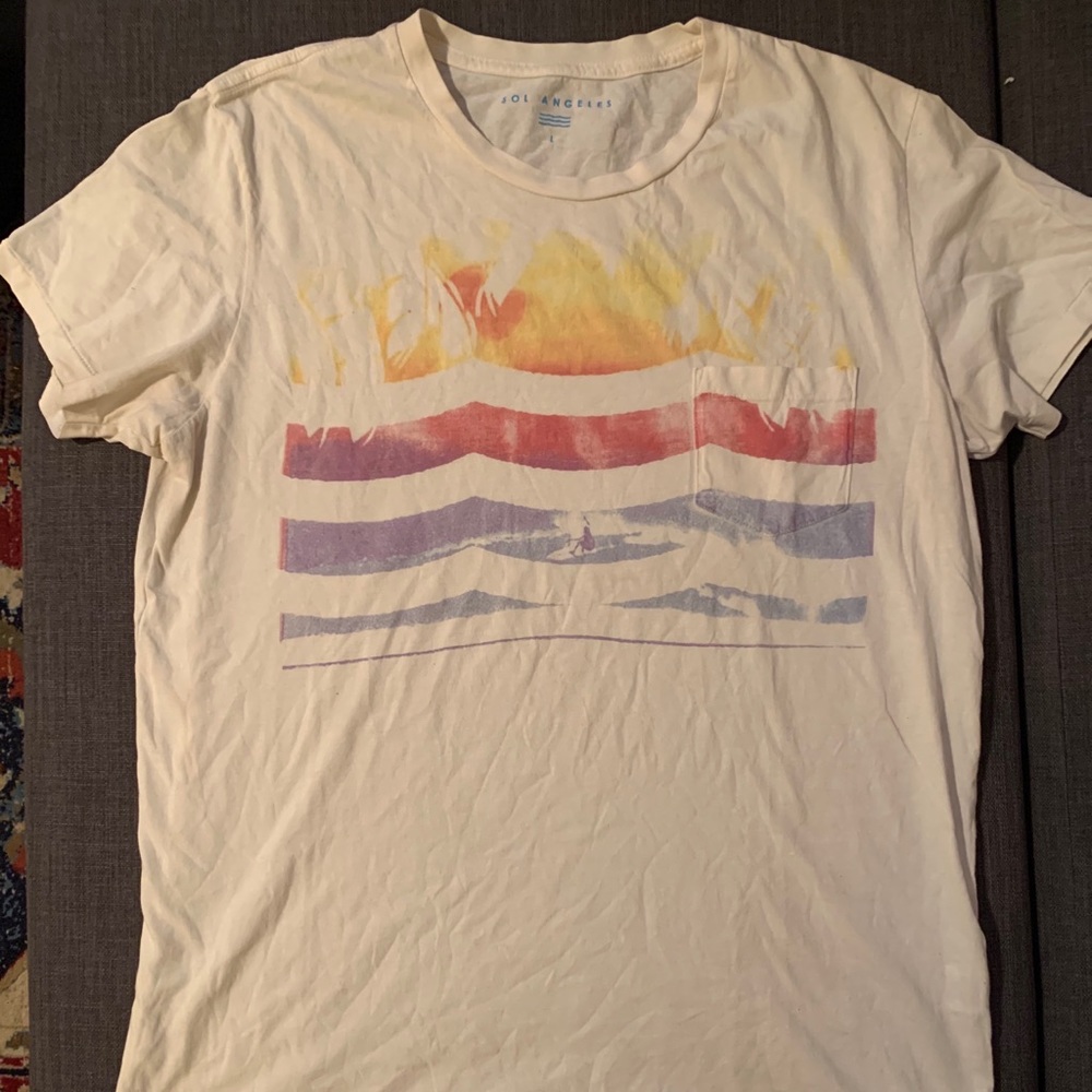 Sol Angeles Printed Graphic Tee, Cream